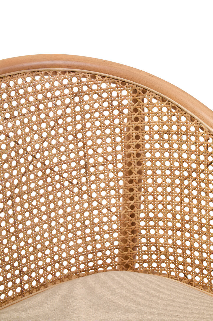 Tambo Cane Bench with Natural Beech Wood Frame