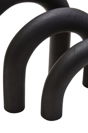 Silva Black Wood Arch Sculpture Ornament
