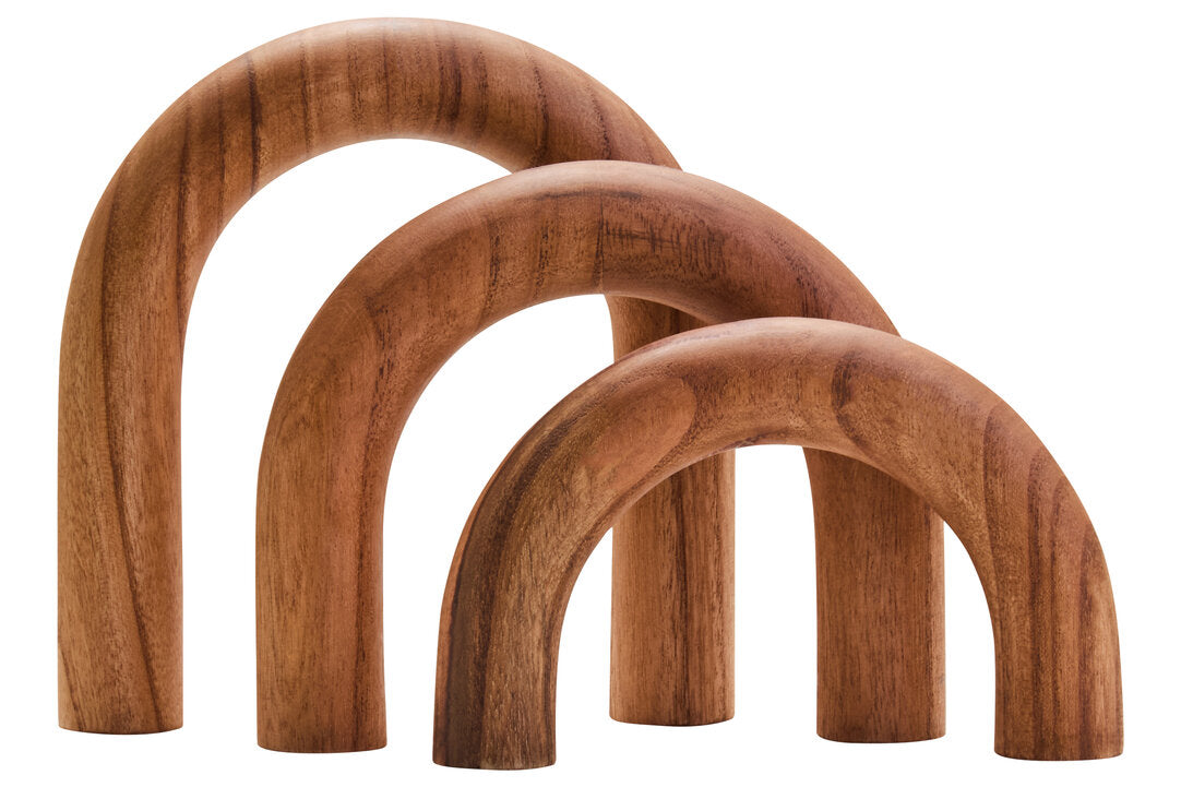 Silva Natural Wood Arch Sculpture Ornament