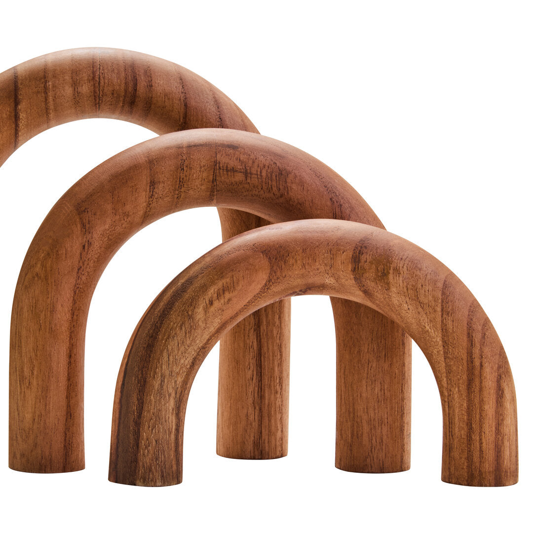 Silva Natural Wood Arch Sculpture Ornament