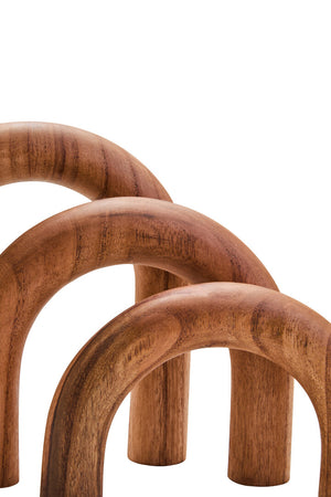 Silva Natural Wood Arch Sculpture Ornament