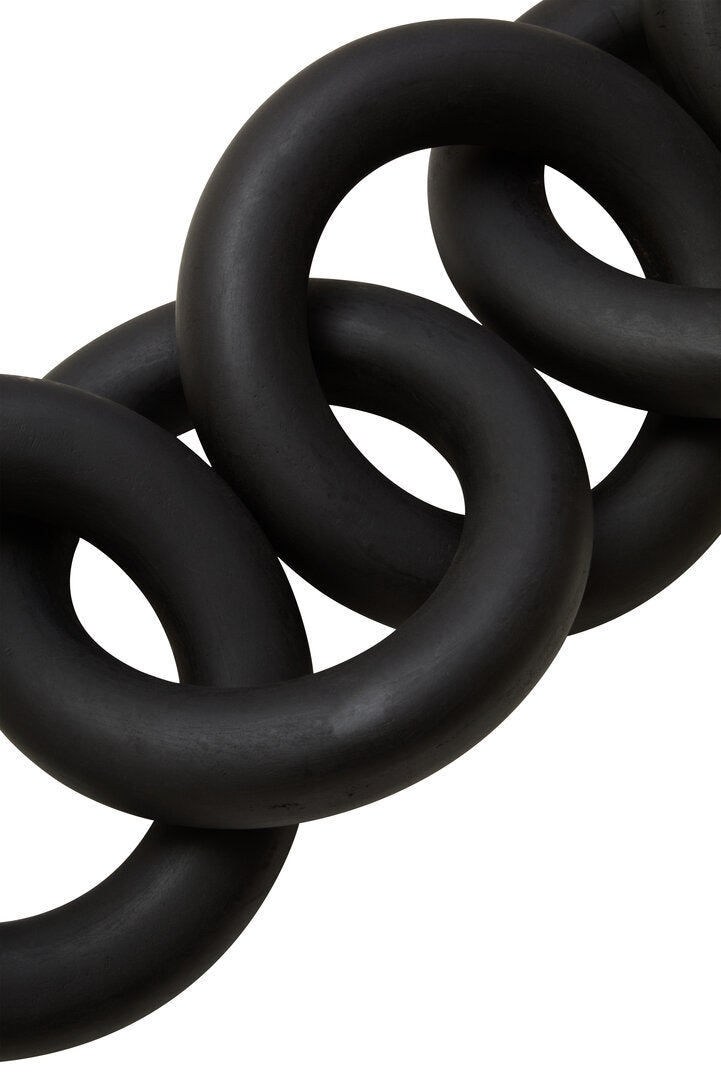 Silva Black Wood 5 Link Chain Decor