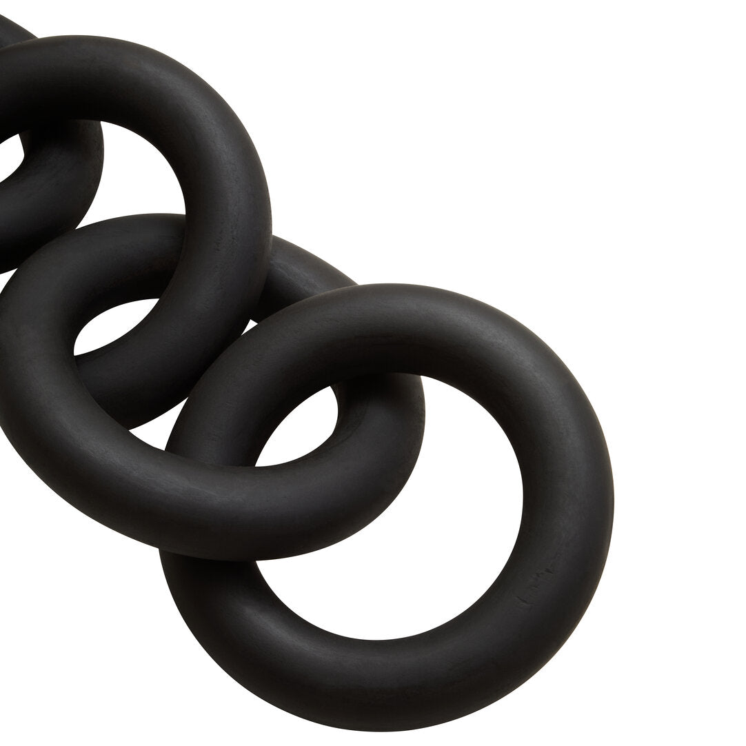 Silva Black Wood 5 Link Chain Decor