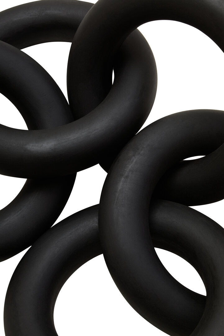 Silva Black Wood 5 Link Chain Decor