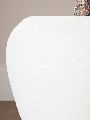 Avara Cotton Mache Large White Planter