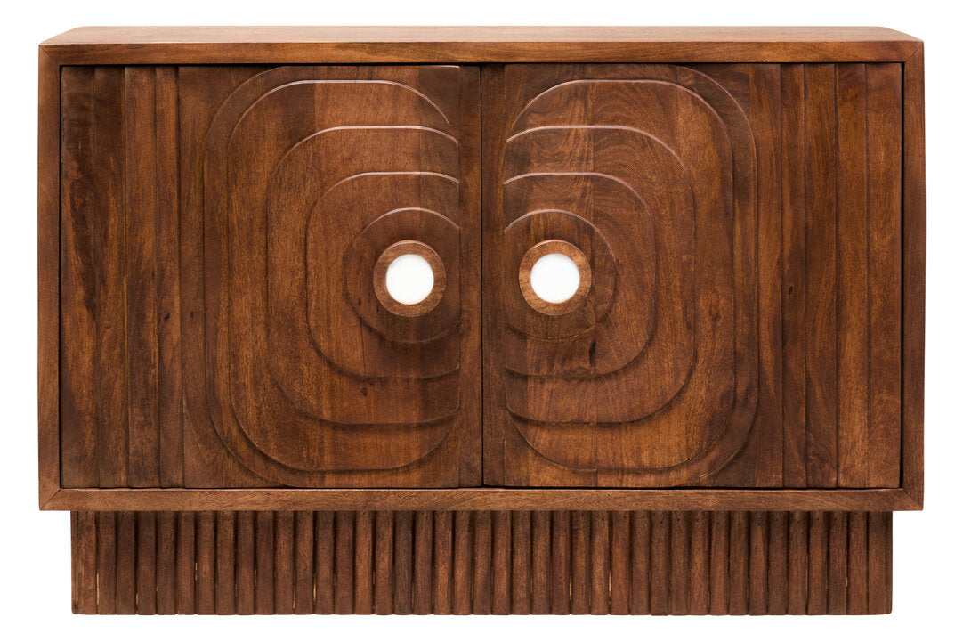 Tara Two Door Carved Mango Wood Sideboard