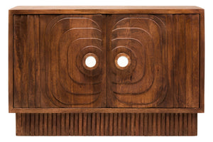 Tara Two Door Carved Mango Wood Sideboard