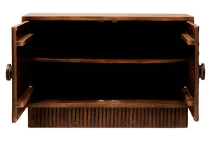 Tara Two Door Carved Mango Wood Sideboard