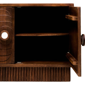 Tara Two Door Carved Mango Wood Sideboard