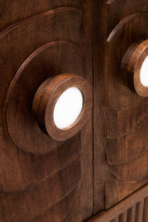 Tara Two Door Carved Mango Wood Sideboard