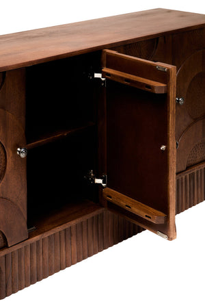 Tara Four Door Hammered Mango Wood Sideboard