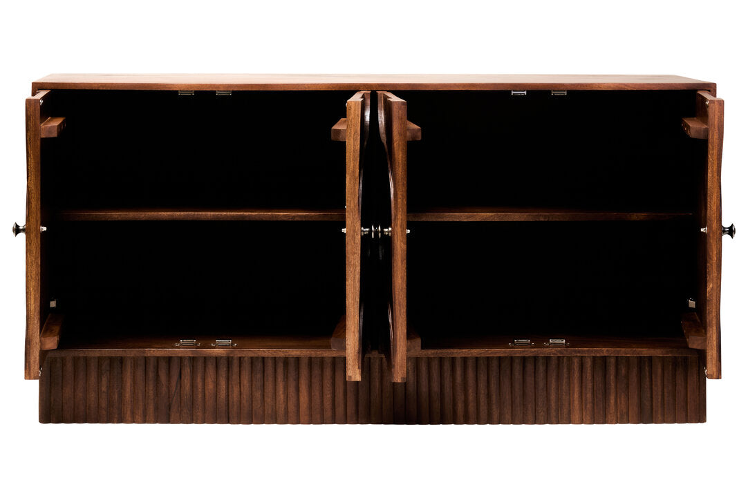 Tara Four Door Hammered Mango Wood Sideboard