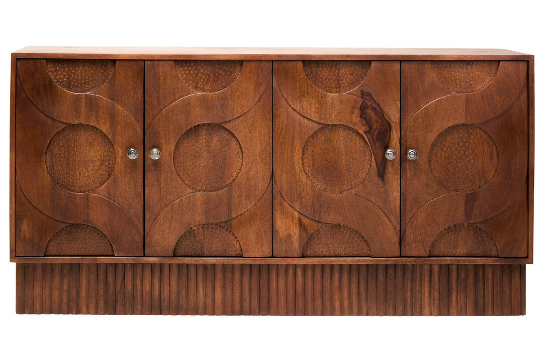 Tara Four Door Hammered Mango Wood Sideboard