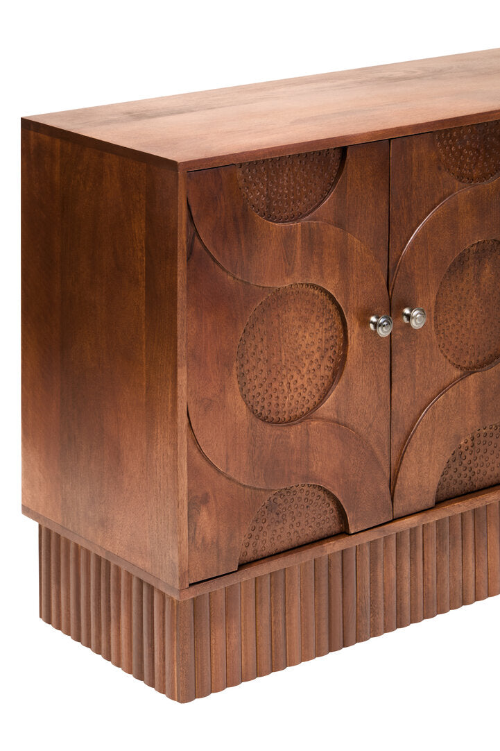 Tara Four Door Hammered Mango Wood Sideboard