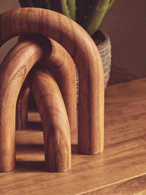 Silva Natural Wood Arch Sculpture Ornament