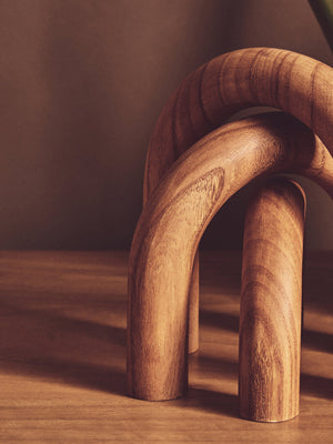 Silva Natural Wood Arch Sculpture Ornament