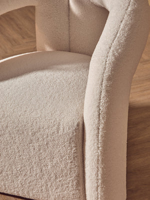 Diana Ivory Boucle Statement Chair