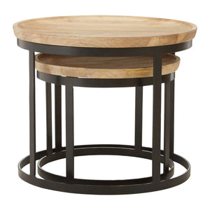 Tessera Set Of Two Mango Wood Nesting Tables