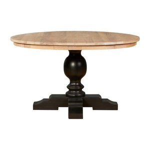 Arden Whitewash Oak & Black Dining Table