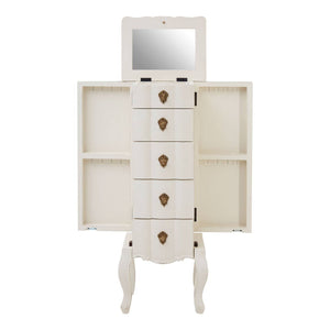 Vienne 5 Drawer Small White Chest With Jewellery Storage