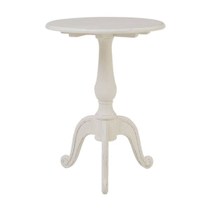 Vienne Round White Pedestal Table
