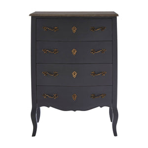 Vienne 4 Drawer Dark Grey Chest of Drawers