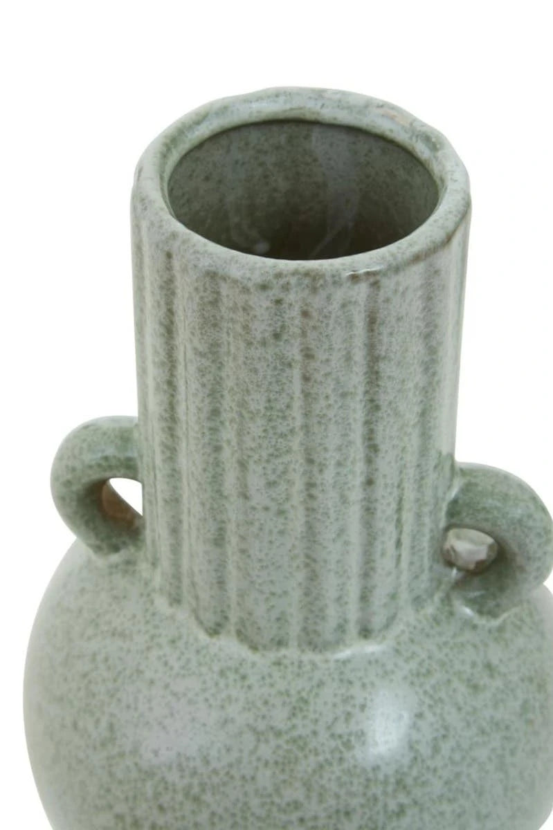 Freya Speckled Green Stoneware Bud Vase, alternative view.