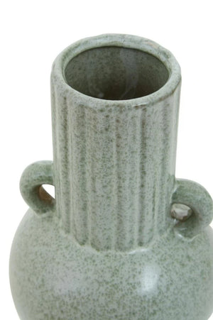 Freya Speckled Green Stoneware Bud Vase, alternative view.
