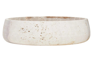 Tivoli Travertine Round Wide Rim Bowl, alternative view.