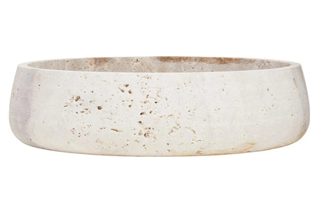 Tivoli Travertine Round Wide Rim Bowl, alternative view.