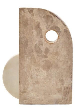 Ossa Chocolate and White Marble Abstract Sculpture, alternative view.