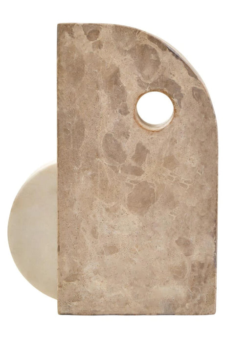 Ossa Chocolate and White Marble Abstract Sculpture, alternative view.