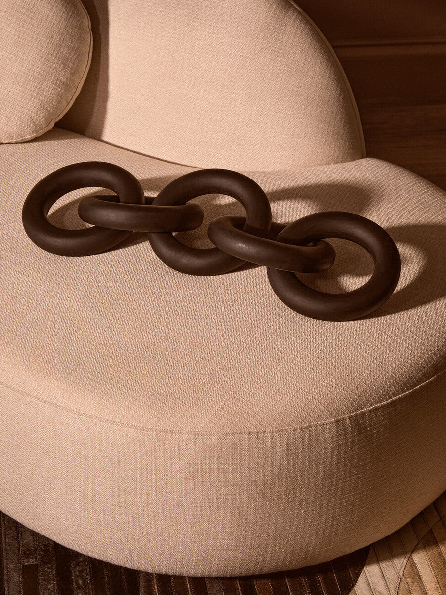 Silva Black Wood 5 Link Chain Decor