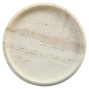 Tivoli Travertine Round Tray, alternative view.
