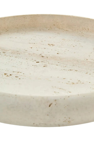 Tivoli Travertine Round Tray, alternative view.