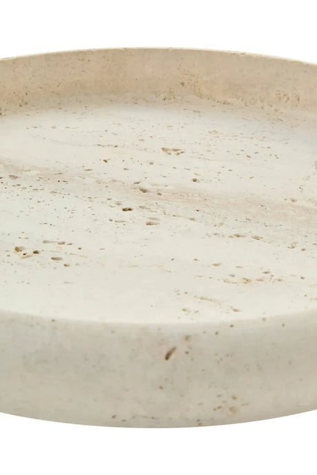 Tivoli Travertine Round Tray, alternative view.