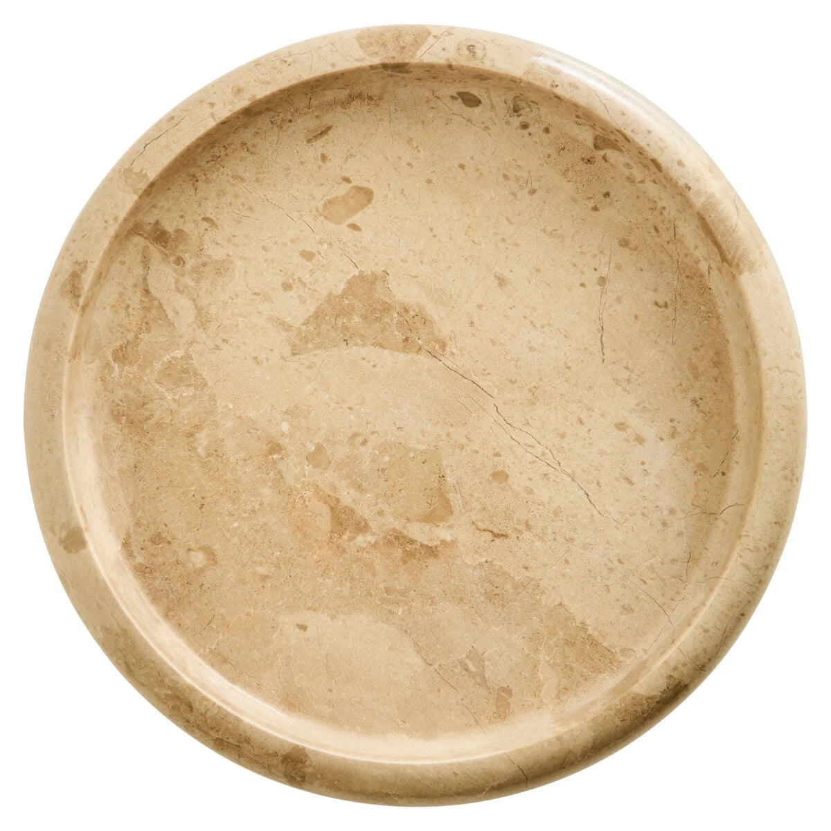 Alba Cream Marble Round Tray, alternative view.