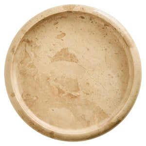 Alba Cream Marble Round Tray, alternative view.