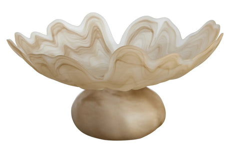 Decorative shell-shaped bowl on a white background