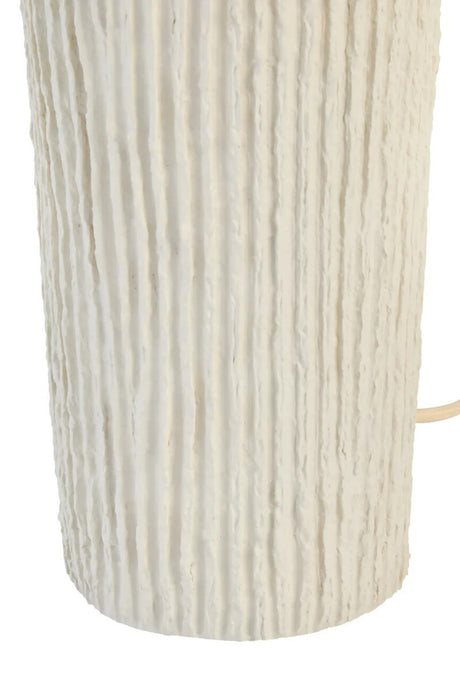 Textured cylindrical lampshade on a white background