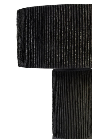 The Luma black table lamp on a white background
