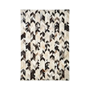 Vale Safira Geometric Cowhide Patchwork Rug