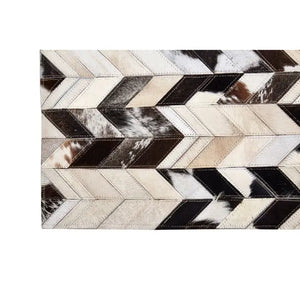 Vale Safira Geometric Cowhide Patchwork Rug