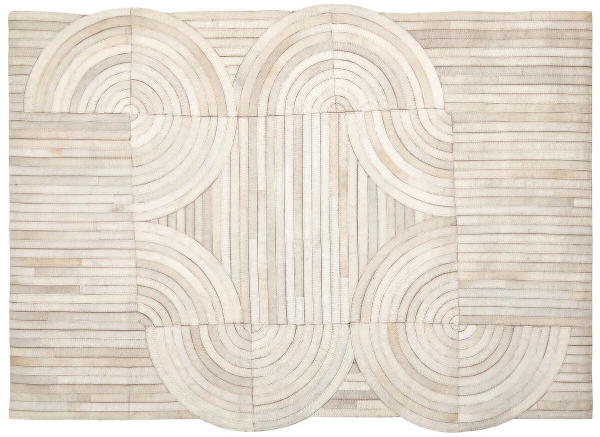 Nuvia Tierra Small Natural Hair On Leather Rug