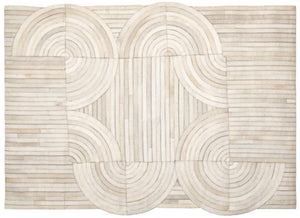 Nuvia Tierra Small Natural Hair On Leather Rug