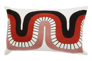 Nuvia Elora Curve Pattern Rectangular Cushion