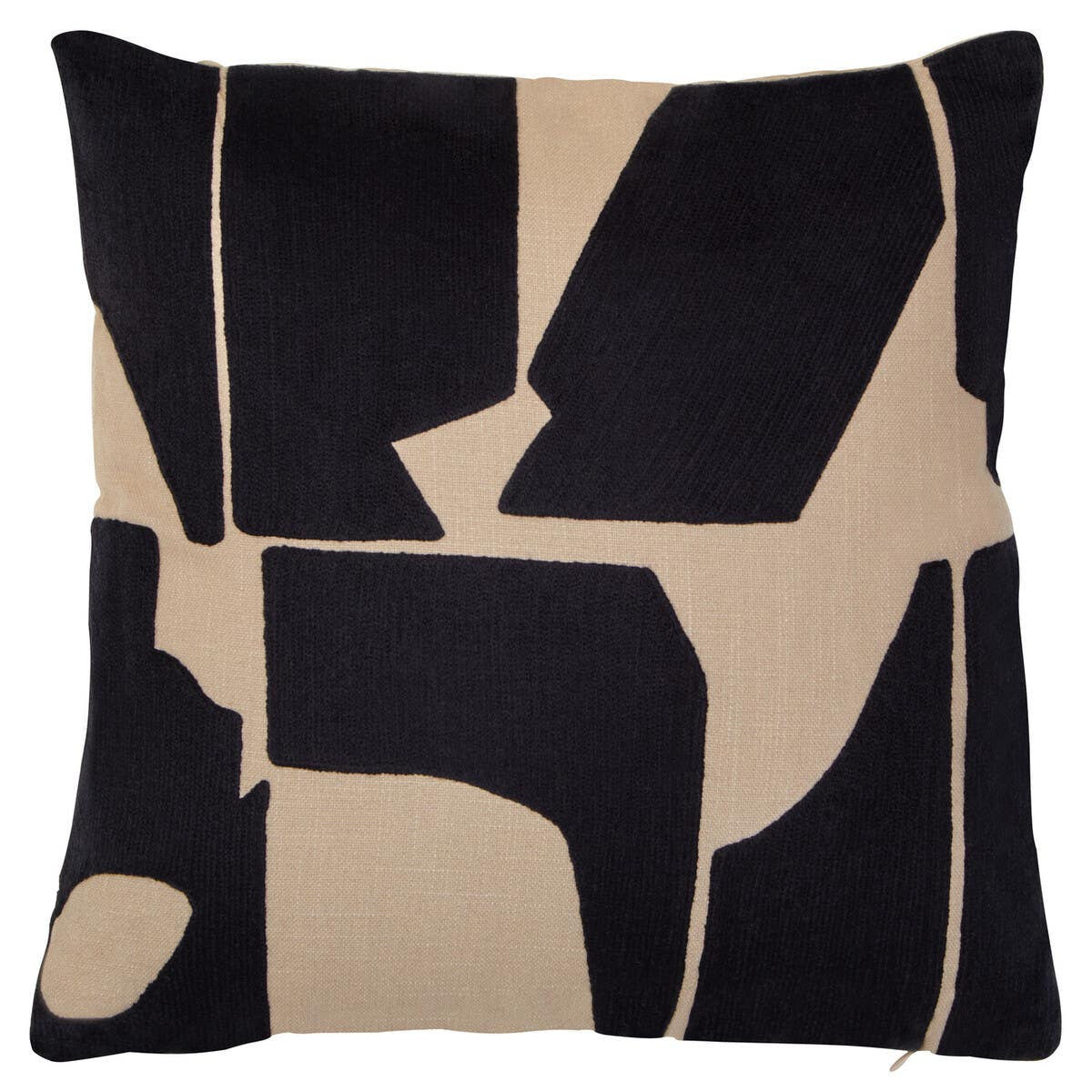 Nuvia Elora Natural And Black Square Cushion