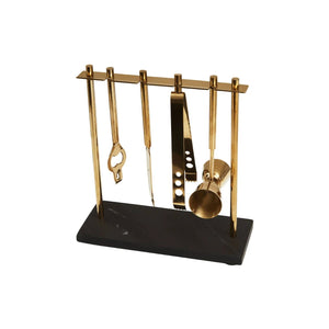 Loxley black slate and gold bar tool set from the side