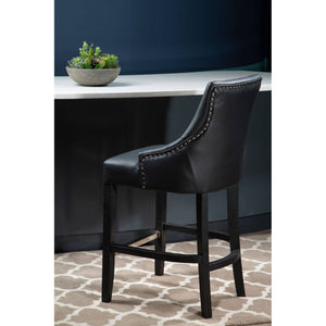 Westbury House Charcoal Leather Effect Bar Chair