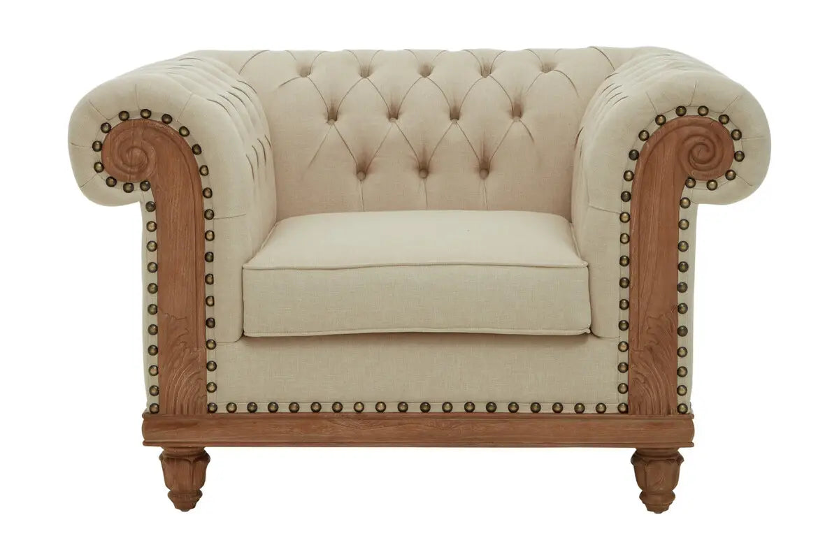 Bibury Cream Chesterfield Armchair
